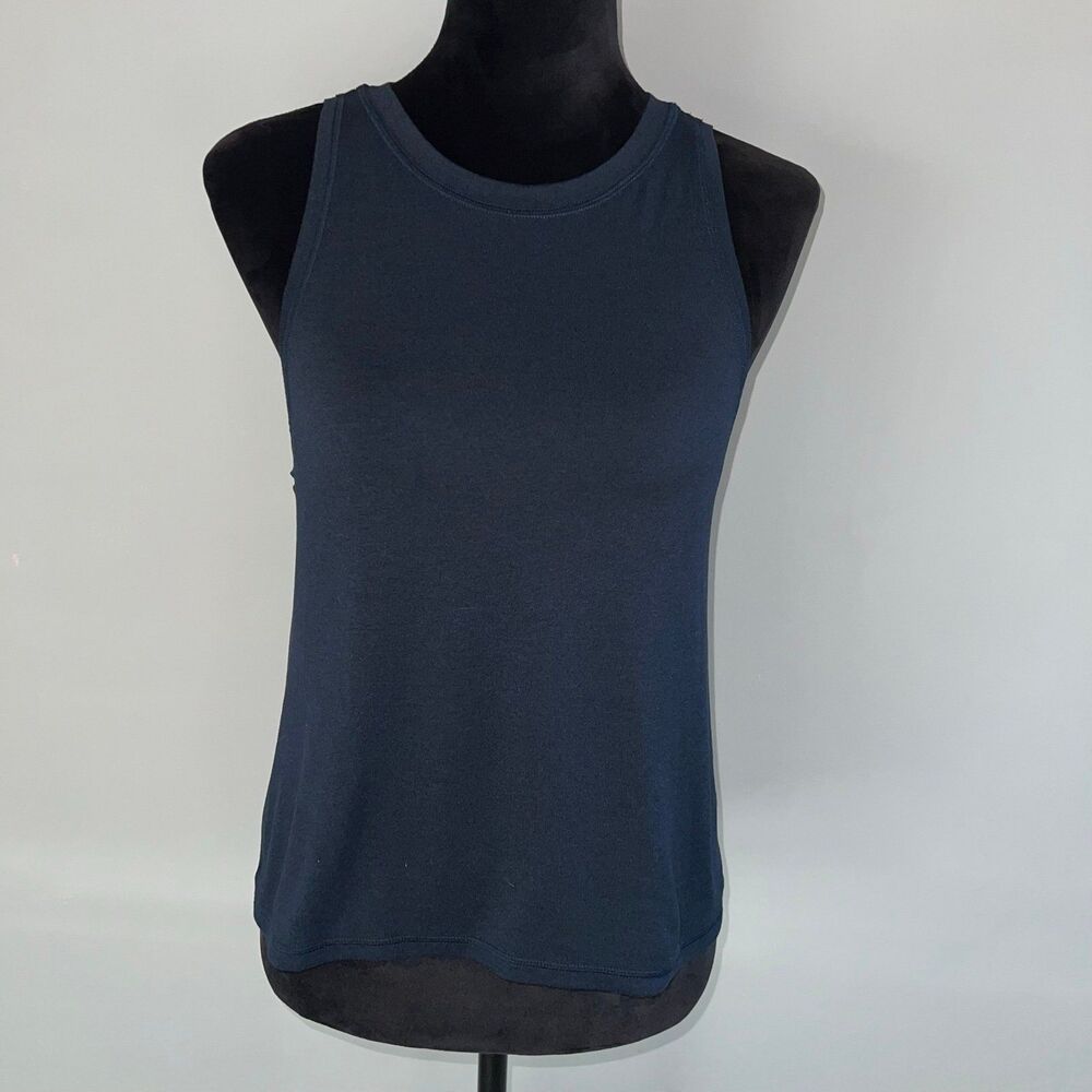 Athleta Cropped Athletic Tank Womens XS Navy Blue